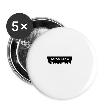 Skyline konstanz - Buttons groß 56 mm (5er Pack) - Weiß - Vorne