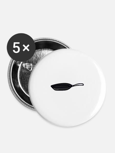 Pfanne - Buttons groß 56 mm (5er Pack) - Weiß