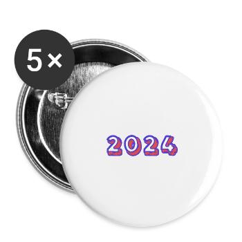 2024 - Buttons large 2.2''/56 mm (5-pack) - white - Front