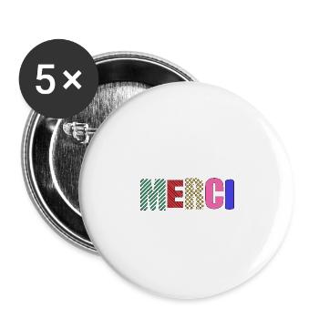 Thank you - Buttons large 2.2''/56 mm (5-pack) - white - Front