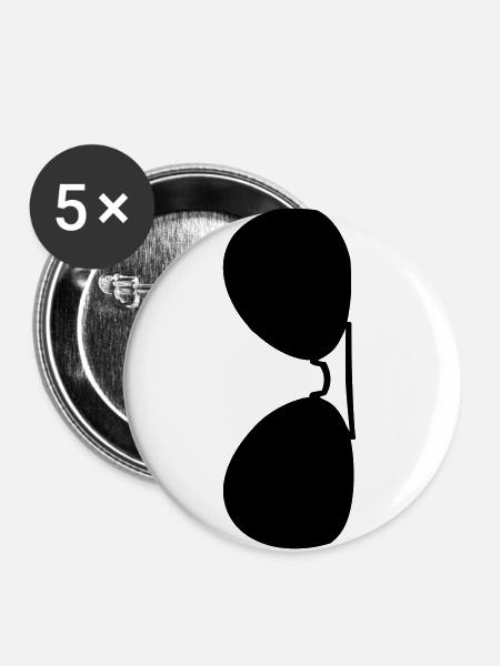 Sonnenbrille - Buttons groß 56 mm (5er Pack) - Weiß