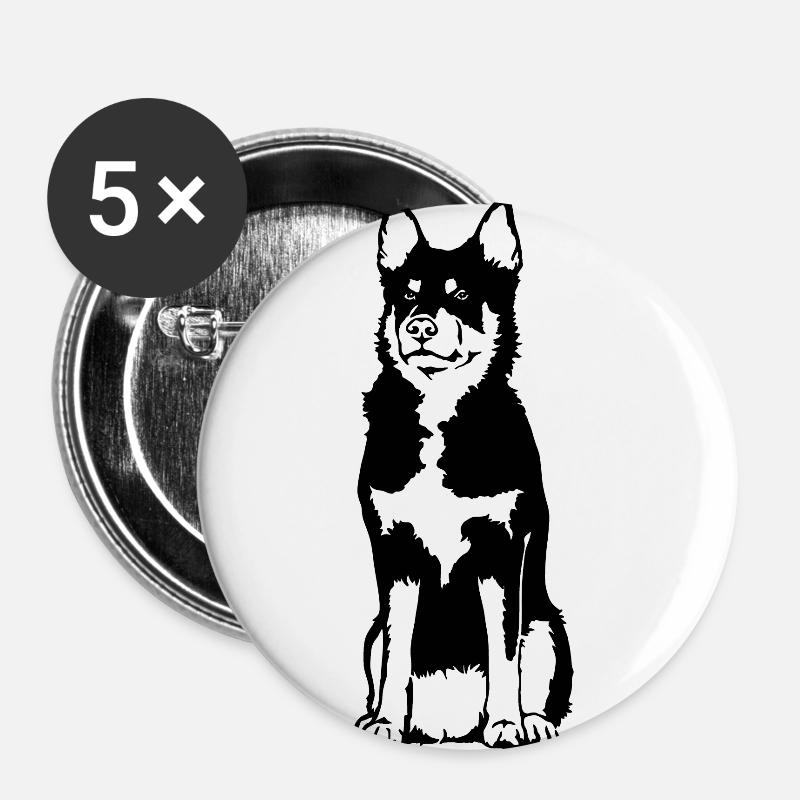 Lapinkoira - Buttons groß 56 mm (5er Pack) - Weiß