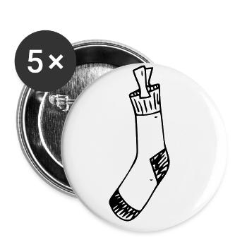 Old Sock Laundry Socks Househusband Housewife - Buttons large 2.2''/56 mm (5-pack) - white - Front