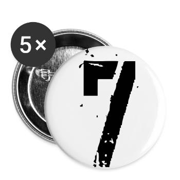 7 Zahl 7 Jahre - Buttons groß 56 mm (5er Pack) - Weiß - Vorne