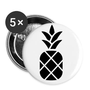 pineapple fruit - Buttons large 2.2''/56 mm (5-pack) - white - Front