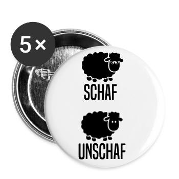 Augenoptiker Optiker Augenarzt - Buttons groß 56 mm (5er Pack) - Weiß - Vorne