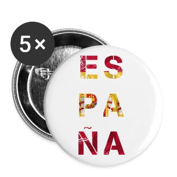 Spanien Design. - Buttons groß 56 mm (5er Pack) - Weiß - Vorne