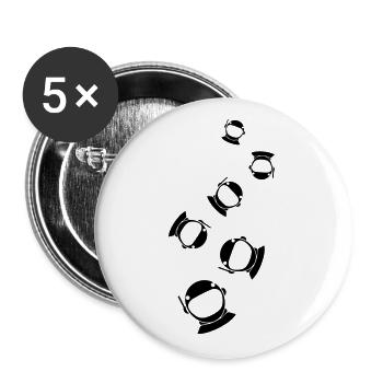 Astronaut icon icon - Buttons large 2.2''/56 mm (5-pack) - white - Front