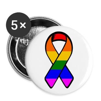 Lgbt - Buttons large 2.2''/56 mm (5-pack) - white - Front