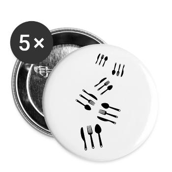Fork cutlery - Buttons large 2.2''/56 mm (5-pack) - white - Front