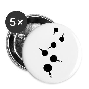 Chef de cuisine Pan - Lot de 5 grands badges (56 mm) - blanc - Devant