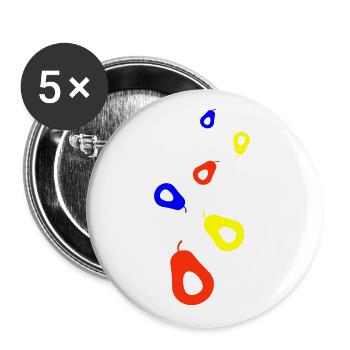 Avocado symbol - Buttons groß 56 mm (5er Pack) - Weiß - Vorne