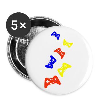 Gamepad Symbol Controller Colorful - Buttons large 2.2''/56 mm (5-pack) - white - Front