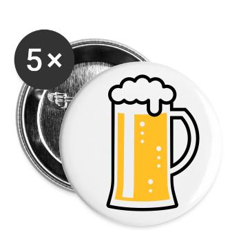 XOriginalBayrisch (R2) - Buttons groß 56 mm (5er Pack) - Weiß - Vorne