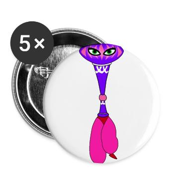 Je rêve de jeannie bouteille 60's - Lot de 5 grands badges (56 mm) - blanc - Devant
