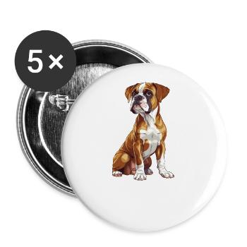 Boxer - Buttons large 2.2''/56 mm (5-pack) - white - Front