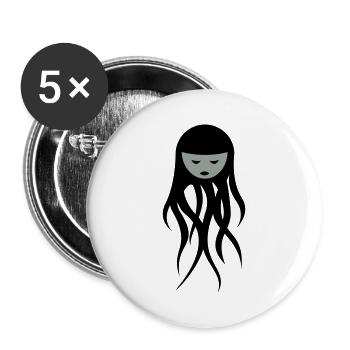 ghostesse - Buttons groß 56 mm (5er Pack) - Weiß - Vorne