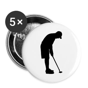 Golf - Buttons groß 56 mm (5er Pack) - Weiß - Vorne