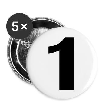 1 - Buttons groß 56 mm (5er Pack) - Weiß - Vorne