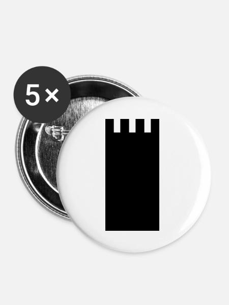 turm - Buttons groß 56 mm (5er Pack) - Weiß
