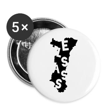 Alsace : Elsass - Lot de 5 grands badges (56 mm) - blanc - Devant