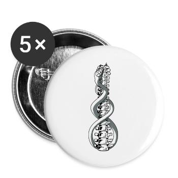 kundalini - Lot de 5 grands badges (56 mm) - blanc - Devant
