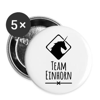 Team Unicorn fantasy creatures unicorns saying - Buttons large 2.2''/56 mm (5-pack) - white - Front