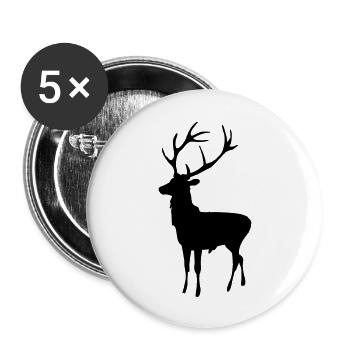 Deer - Buttons large 2.2''/56 mm (5-pack) - white - Front