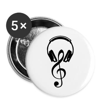 cle Helme dj Equalizer Boden note2 - Buttons groß 56 mm (5er Pack) - Weiß - Vorne