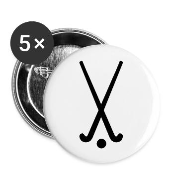 feldhockey_silhouette_f1 - Buttons groß 56 mm (5er Pack) - Weiß - Vorne
