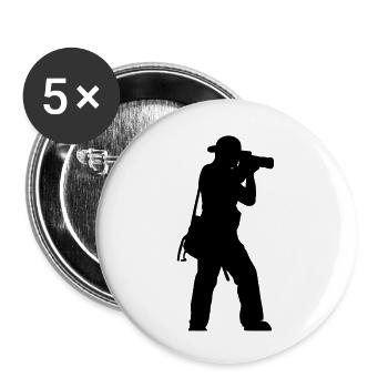 photographer - Lot de 5 grands badges (56 mm) - blanc - Devant