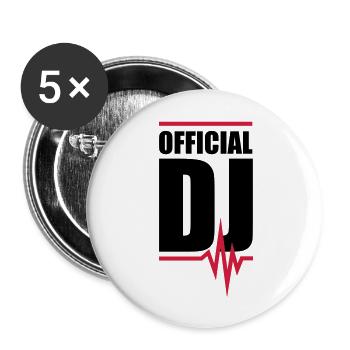 dj___f2 - Lot de 5 grands badges (56 mm) - blanc - Devant