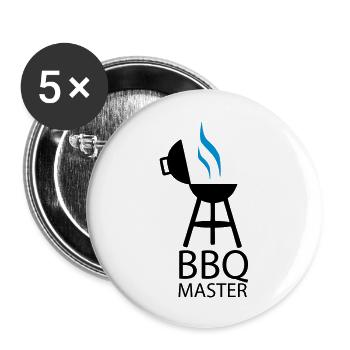 BBQ master 2clr - Buttons groß 56 mm (5er Pack) - Weiß - Vorne