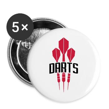 text play darts logo club club throw dart pf - Buttons large 2.2''/56 mm (5-pack) - white - Front