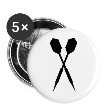 dart_pfeile__f1 - Lot de 5 grands badges (56 mm) - blanc - Devant