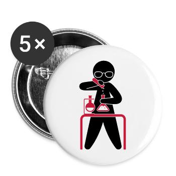 A scientist holding a test tube - Buttons large 2.2''/56 mm (5-pack) - white - Front