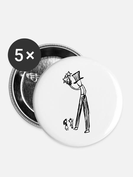 giant - Buttons groß 56 mm (5er Pack) - Weiß