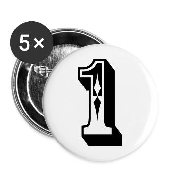 1 - Buttons groß 56 mm (5er Pack) - Weiß - Vorne