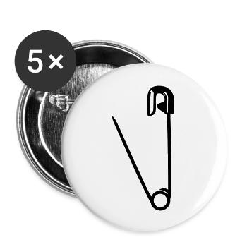 punk - Lot de 5 grands badges (56 mm) - blanc - Devant