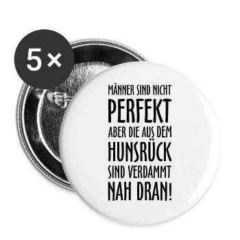 Die Männer aus dem Hunsrück - Buttons groß 56 mm (5er Pack) - Weiß - Vorne