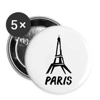 eifelturm_2 - Lot de 5 grands badges (56 mm) - blanc - Devant