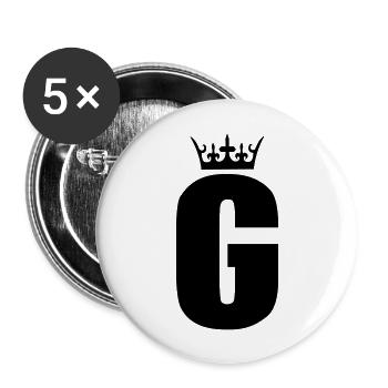 g_king - Buttons groß 56 mm (5er Pack) - Weiß - Vorne