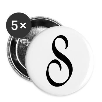 S - Buttons groß 56 mm (5er Pack) - Weiß - Vorne