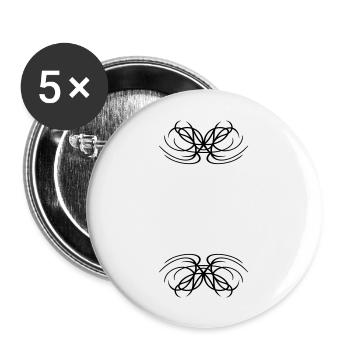 Design artful abstract tribal - Buttons large 2.2''/56 mm (5-pack) - white - Front