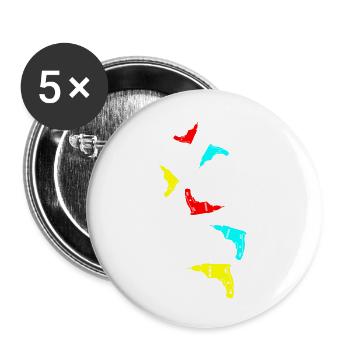 Drill - Buttons large 2.2''/56 mm (5-pack) - white - Front