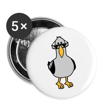Lunettes de soleil Cool View Seagull - Lot de 5 grands badges (56 mm) - blanc - Devant