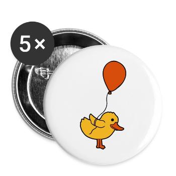 Balloon Little Chick Comic - Buttons large 2.2''/56 mm (5-pack) - white - Front