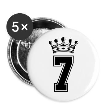 7 krone - Buttons groß 56 mm (5er Pack) - Weiß - Vorne