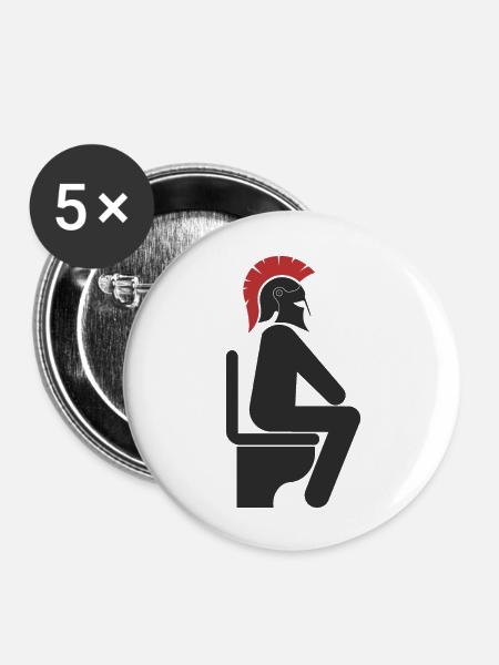 WC - Buttons groß 56 mm (5er Pack) - Weiß