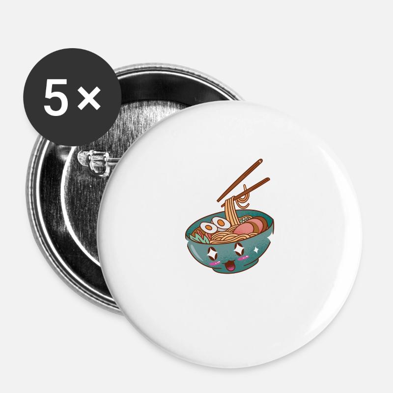 Ramen - Buttons large 2.2''/56 mm (5-pack) - white
